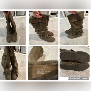 Authentic Suede High Slouchy Boot with Stud Detailing